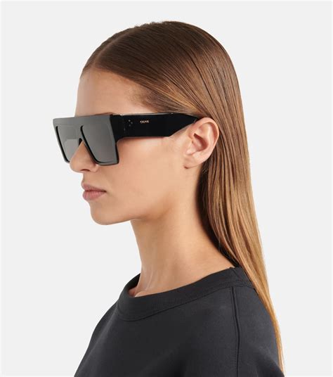 celine 60mm flat top sunglasses|celine transparent sunglasses.